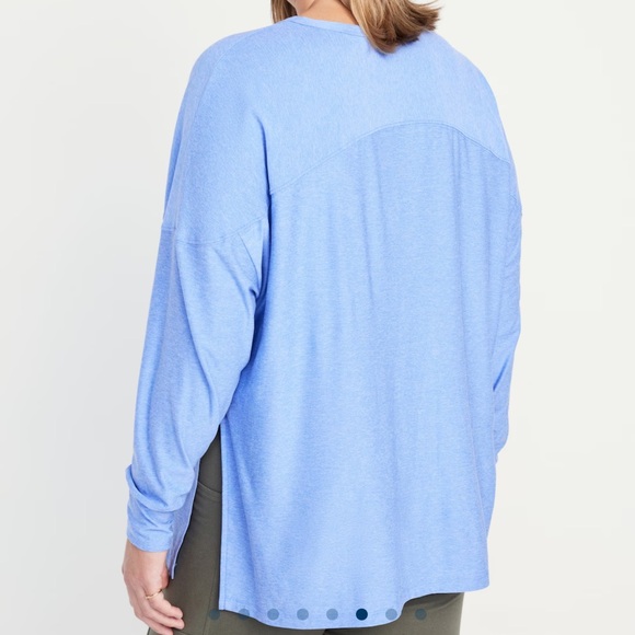 NWT OLD NAVY Cloud 94 Soft Long Sleeve Tunic Color: Blue Overall  SCELARGE - Picture 6 of 9